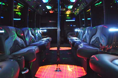 The Woodlands Party Coach Bus