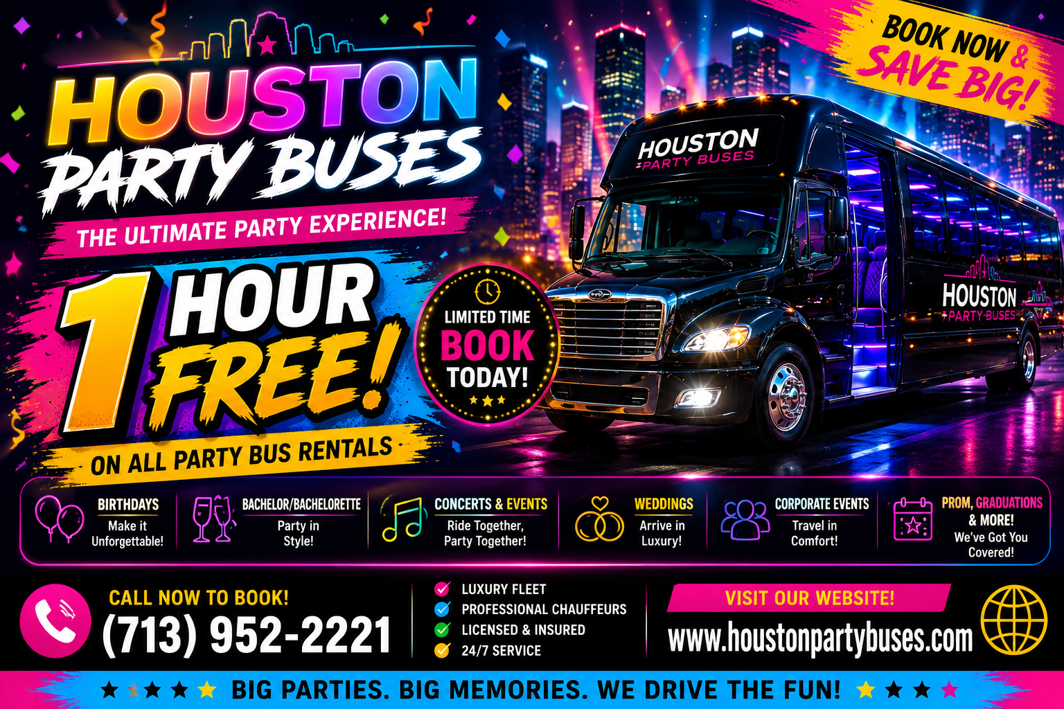 Houston Party Buses Special Offers